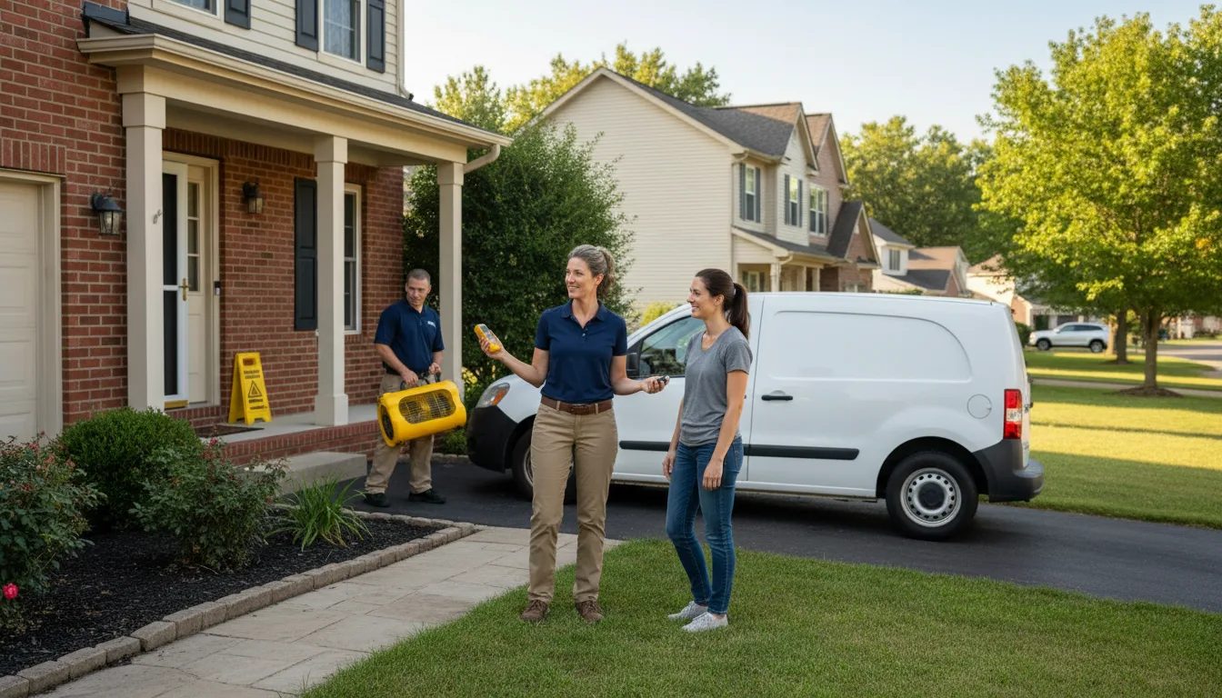 Residential water damage restoration in Martins Creek, PA